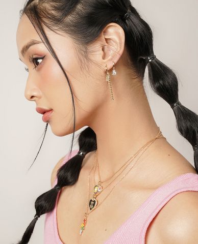  CECI - Set 2 cặp khuyên tai khoen tròn hiện đại 