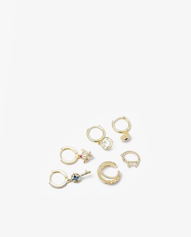  CECI - Set 3 cặp khuyên tai khoen tròn hiện đại 