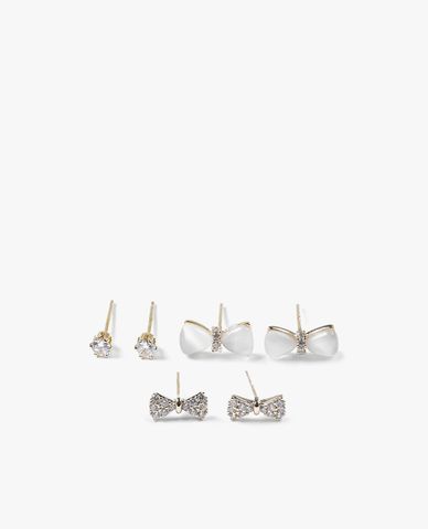  CECI - Set 3 cặp khuyên tai nhỏ đính đá xinh xắn 