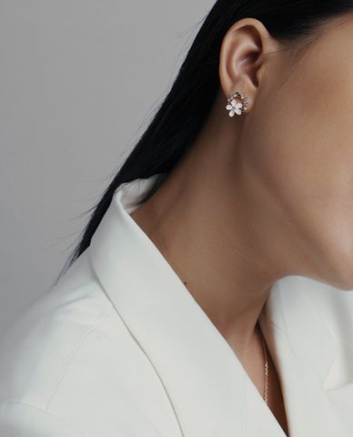  CECI - Khuyên tai nữ hình bông hoa hiện đại 
