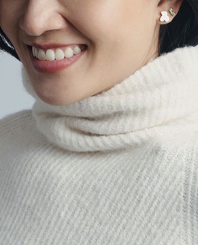  CECI - Khuyên tai nữ kim loại dạng chốt cài đơn giản 