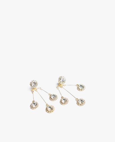  CECI - Khuyên tai nữ dáng thả đính đá lấp lánh 