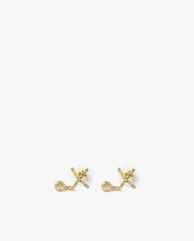  CECI - Khuyên tai nữ chữ X đính đá nổi bật 