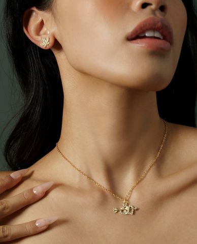  CECI - Khuyên tai nữ hình lá phong nữ tính 