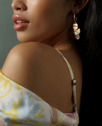  CECI - Khuyên tai nữ chuỗi tròn hiện đại 