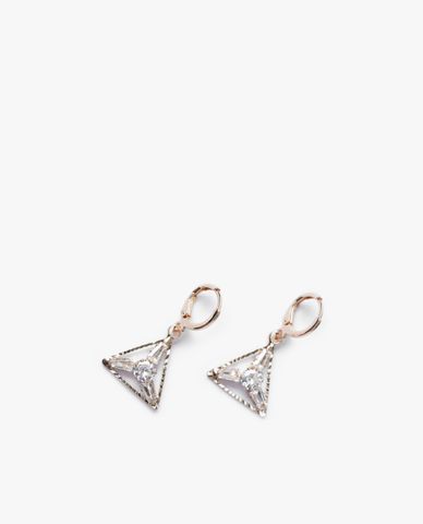  CECI - Khuyên tai nữ khoen tròn dạng thả thiết kế tam giác độc đáo 