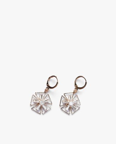  CECI - Khuyên tai nữ khoen tròn dạng thả thiết kế cánh hoa sang trọng 