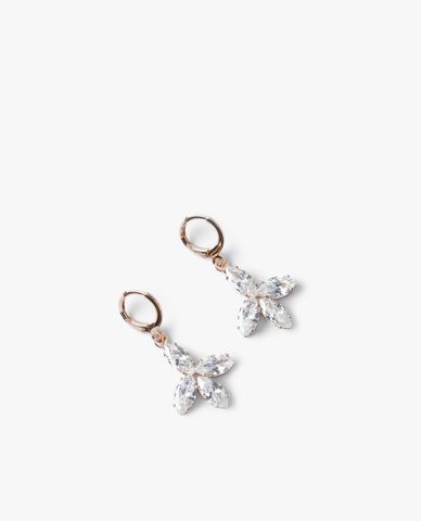  CECI - Khuyên tai nữ khoen tròn dạng thả thiết kế đá lấp lánh 