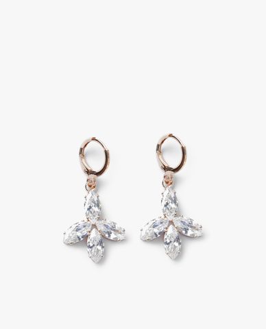  CECI - Khuyên tai nữ khoen tròn dạng thả thiết kế đá lấp lánh 