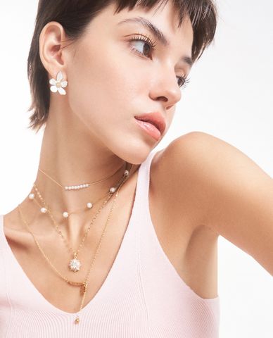  CECI - Khuyên tai nữ hình bông hoa bản to cá tính 