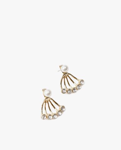  CECI - Khuyên tai nữ đính đá và ngọc trai sang trọng 