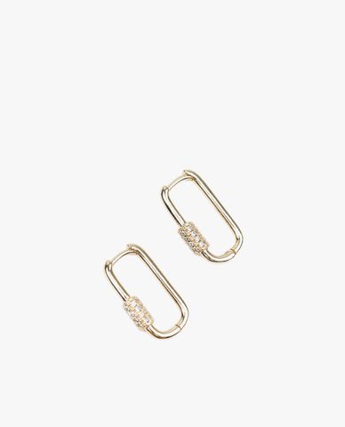  CECI - Khuyên tai nữ khoen hình chữ nhật cá tính 