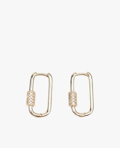  CECI - Khuyên tai nữ khoen hình chữ nhật cá tính 