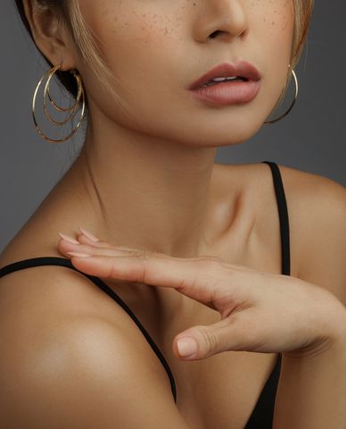  CECI - Khuyên tai nữ 3 khoen tròn cá tính 