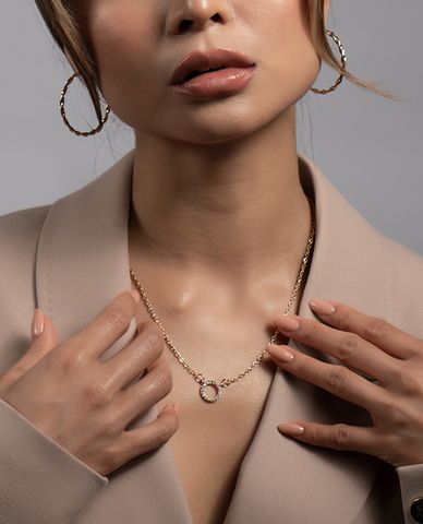  CECI - Khuyên tai nữ khoen tròn xoắn hiện đại 