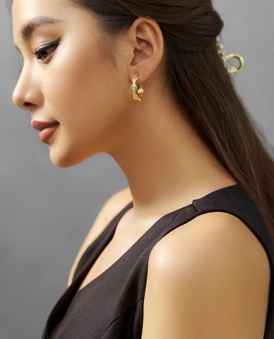  CECI - Khuyên tai nữ khoen tròn thời trang 