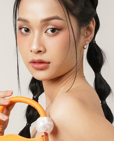  CECI - Khuyên tai nữ khoen tròn phối nhiều màu trẻ trung 