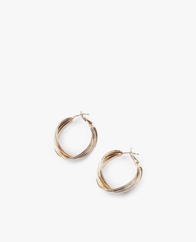  CECI - Khuyên tai nữ khoen tròn dạng xoắn thời trang 