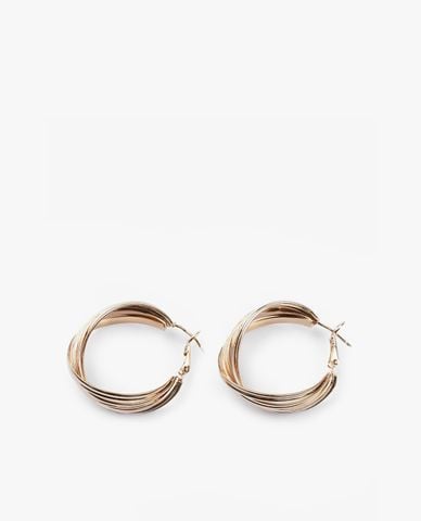  CECI - Khuyên tai nữ khoen tròn dạng xoắn thời trang 