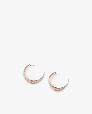  CECI - Khuyên tai nữ khoen tròn dạng hở bản to 