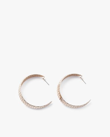  CECI - Khuyên tai nữ khoen tròn dạng hở bản to 