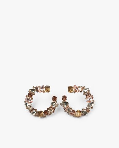  CECI - Khuyên tai nữ dạng hở thiết kế đính đá độc đáo 