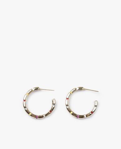  CECI - Khuyên tai nữ khoen tròn dạng hở phối màu sặc sỡ 