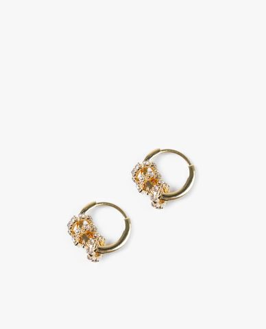  CECI - Khuyên tai nữ khoen tròn phối vòng đá thời trang 