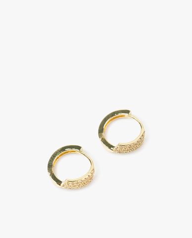  CECI - Khuyên tai tròn đính đá trang nhã 