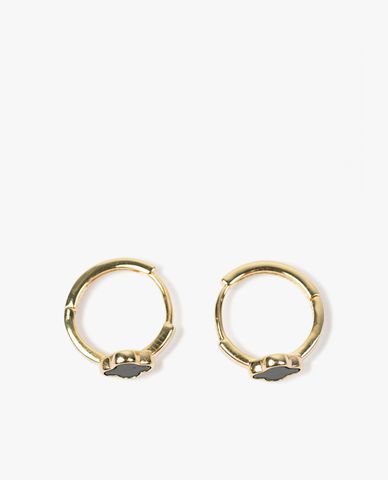  CECI - Khuyên tai dạng tròn phối cỏ bốn lá nhỏ xinh 