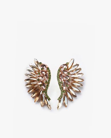  CECI - Khuyên tai nữ hình đôi cánh đính đá sang trọng 