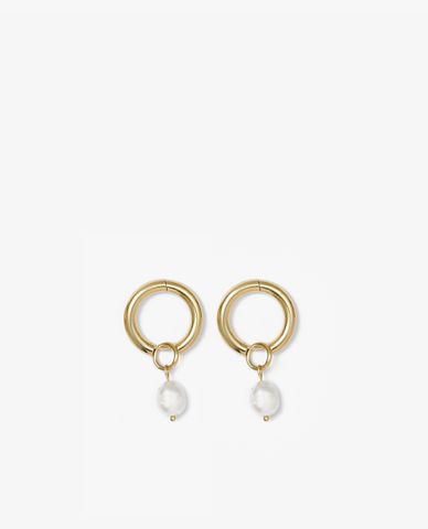  CECI - Khuyên tai nữ khoen tròn phối ngọc trai 