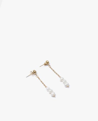  CECI - Khuyên tai nữ dáng thả dài phối ngọc trai 