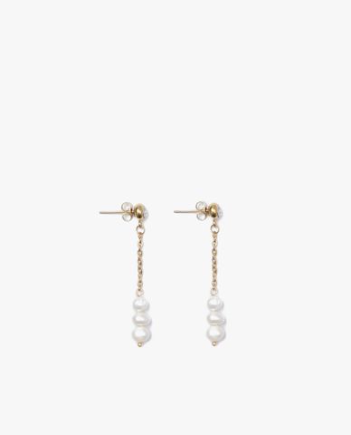  CECI - Khuyên tai nữ dáng thả dài phối ngọc trai 