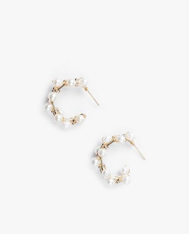  CECI - Khuyên tai nữ khoen tròn phối ngọc trai sang trọng 