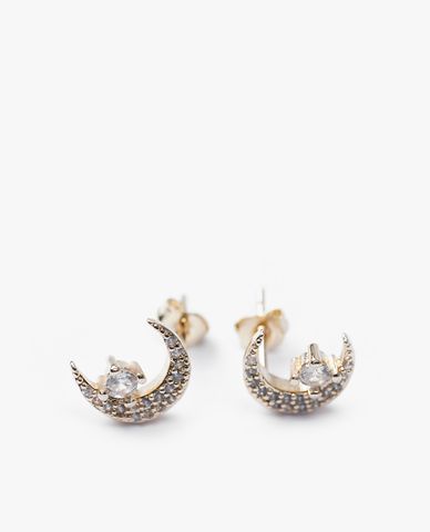  CECI - Khuyên tai nữ xỏ lỗ thiết kế trăng khuyết thời trang 