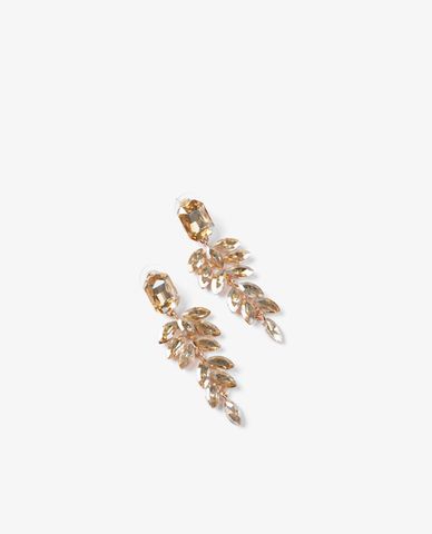  CECI - Khuyên tai nữ xỏ lỗ phối đá dáng thả thời trang 