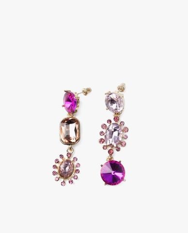  CECI - Khuyên tai nữ dáng thả đính đá nổi bật 