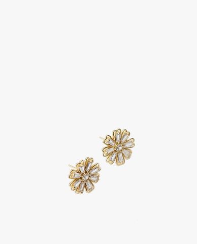  CECI - Khuyên tai nữ hình bông hoa đính đá nổi bật 