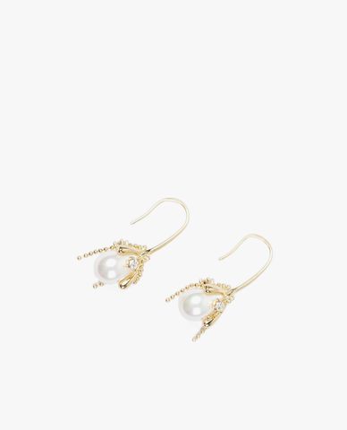  CECI - Khuyên tai nữ ngọc trai chốt móc thời trang 