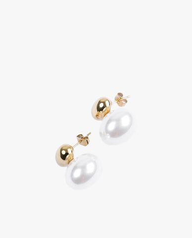  CECI - Khuyên tai nữ dáng xỏ đính ngọc trai thanh lịch 