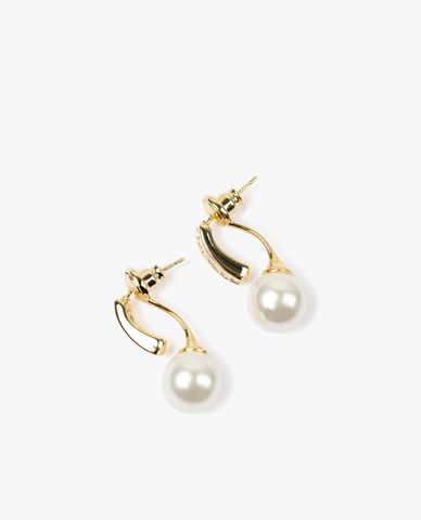  CECI - Khuyên tai dáng xỏ phối ngọc trai thanh lịch 