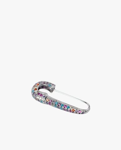  CECI - Khuyên tai nữ đơn hình kim gúc đính đá 