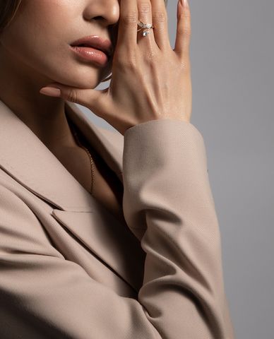  CECI - Nhẫn nữ dạng hở đính đá sang trọng 