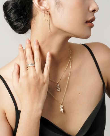  CECI - Nhẫn nữ dạng hở bản to đính đá độc đáo 