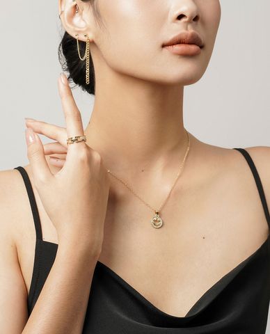  CECI - Nhẫn nữ kim loại dạng hở thiết kế độc đáo 