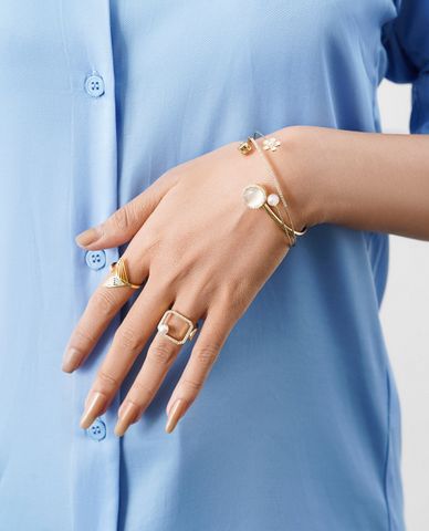  CECI - Nhẫn nữ dáng hở phối thiết kế đuôi cá thời trang 