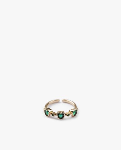  CECI - Nhẫn nữ dáng hở phối đá trái tim sang trọng 