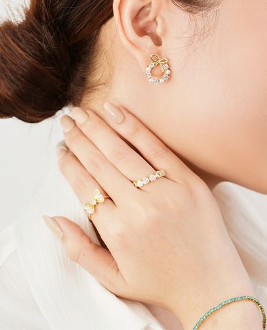  CECI - Nhẫn nữ dạng hở hình trái tim thời trang 