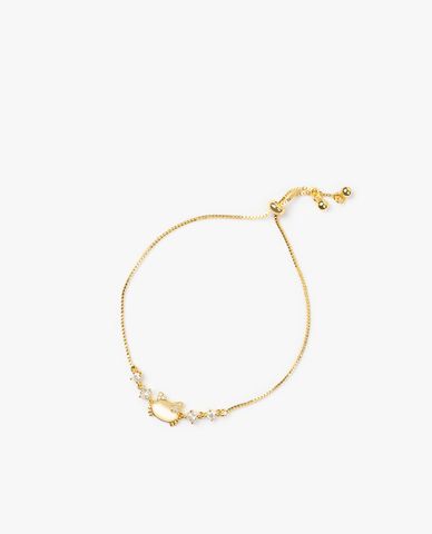  CECI - Vòng đeo tay nữ chuỗi xích nhỏ phối mặt Hello Kitty đính đá 